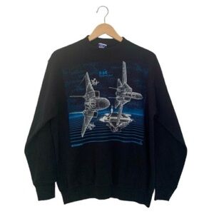 Vintage 80s F14 Tomcat Fighter Jet Aircraft Sweatshirt Crewneck Crew Neck Tultex